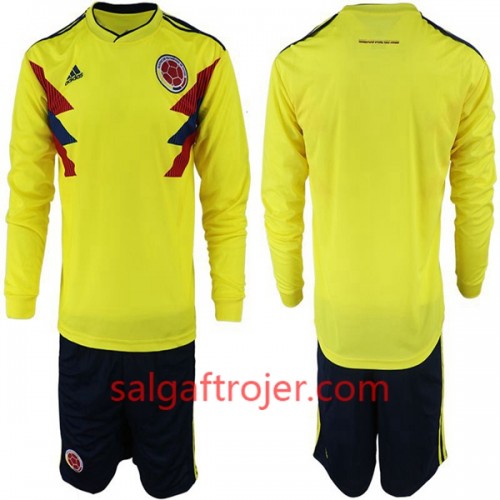 Colombia Fodboldtrøjer Børn Hjemmebanesæt VM 2018 Langærmet Colombia Fodboldtrøjer Børn Hjemmebanesæt VM 2018 Langærmet